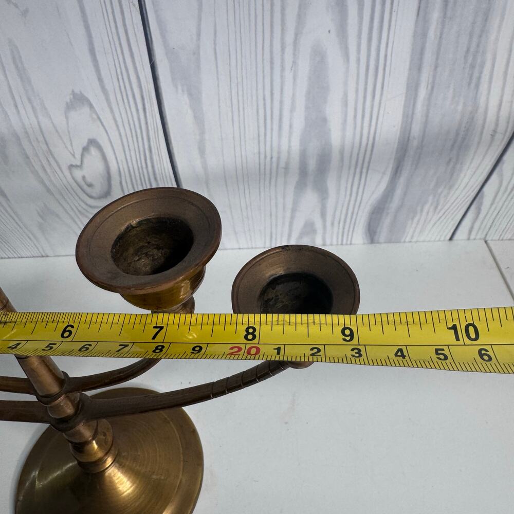 Vintage Brass Candelabra MCM 5 Candle Candlestick Holder - Picture 7 of 7
